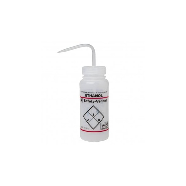 Safety Vented Wash Bottle, Ethanol, 16oz, 3/PK